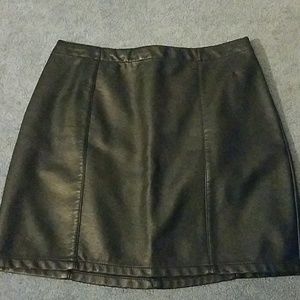 Black Leather Mini Skirt
